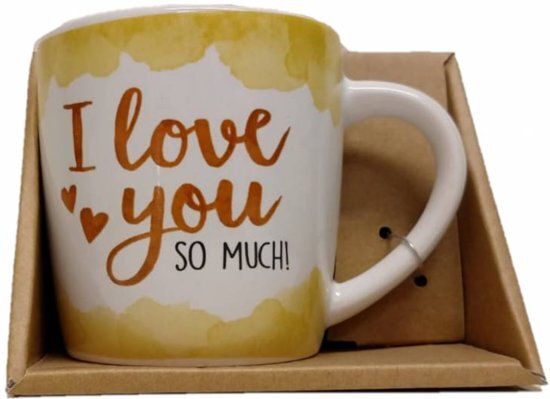 Miko Products - Mok - Enjoy - met binnentekst - I love you multi