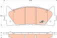 TRW GDB3429 Remblokkenset voor Toyota Camry, Lexus