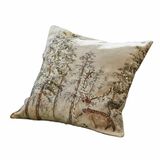 LOBERON Kussenhoes Valoisin crème/bruin 40x40 cm Katoen