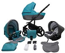 Lux4Kids Kinderwagen Kinderwagen Kinderwagen Isofix Autostoel DIN EN 1888 Genua door Ocean 07 2in1 Zonder Babyzitje