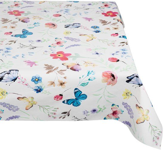 ANRO Tafelkleed Vlinders Meerkleurig Ovaal 220x140cm