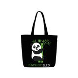 Ecoright Schoudertas, Canvas Shopper Bag, Casual Handtas, Grote Schoudertas met Binnenzak voor School, Werktas, Damestas, Sparrow Natural & Black, Utility, Bamboozled Panda, Eén maat, Utility
