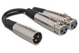 Hosa YXF119 Y-kabel XLR3M-XLR3F, 6 inch