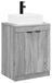 Ensemble de meubles de salle de bain Gris Sonoma Bois composite