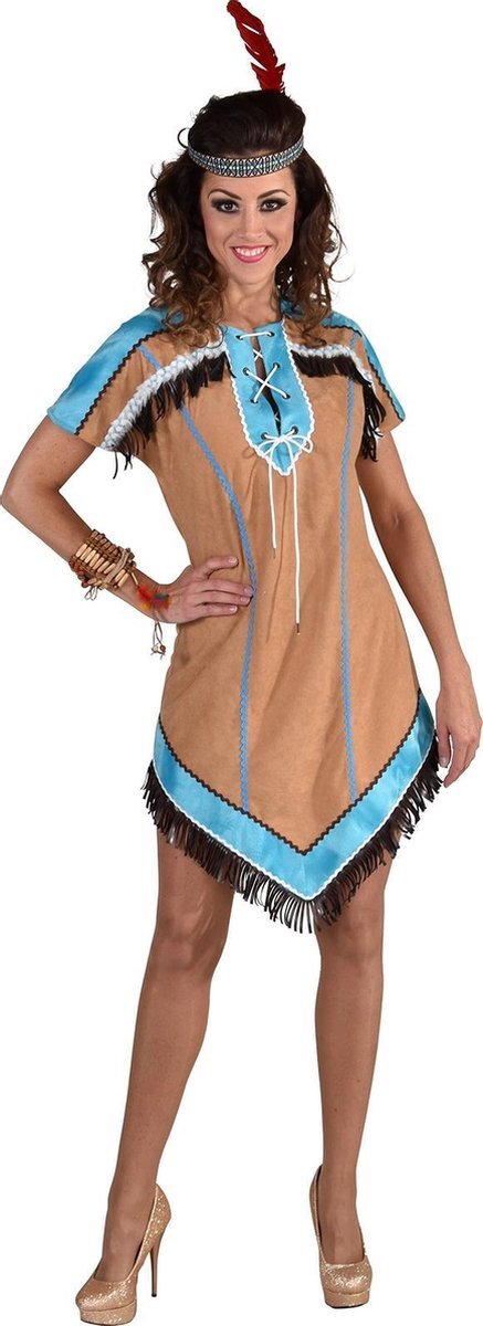 Magic design Verkleedjurk Apache Dames Polyester Bruin Maat S