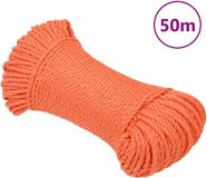 vidaXL Werktouw 6 mm 50 m polypropeen oranje