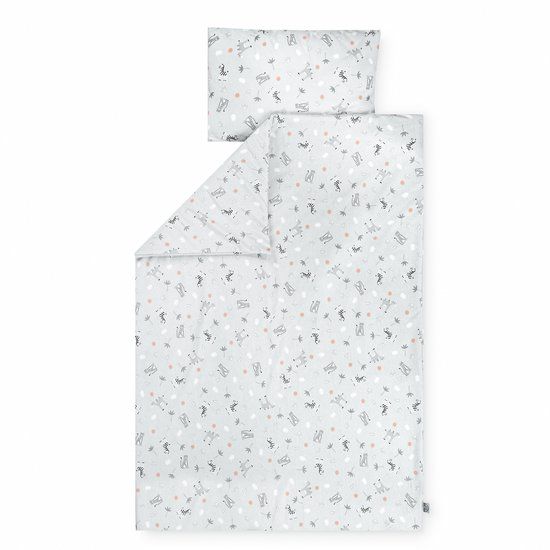 Julius Zöllner kinderbeddengoed jersey - Savanne grau, maat 100x135 + 40x60 cm