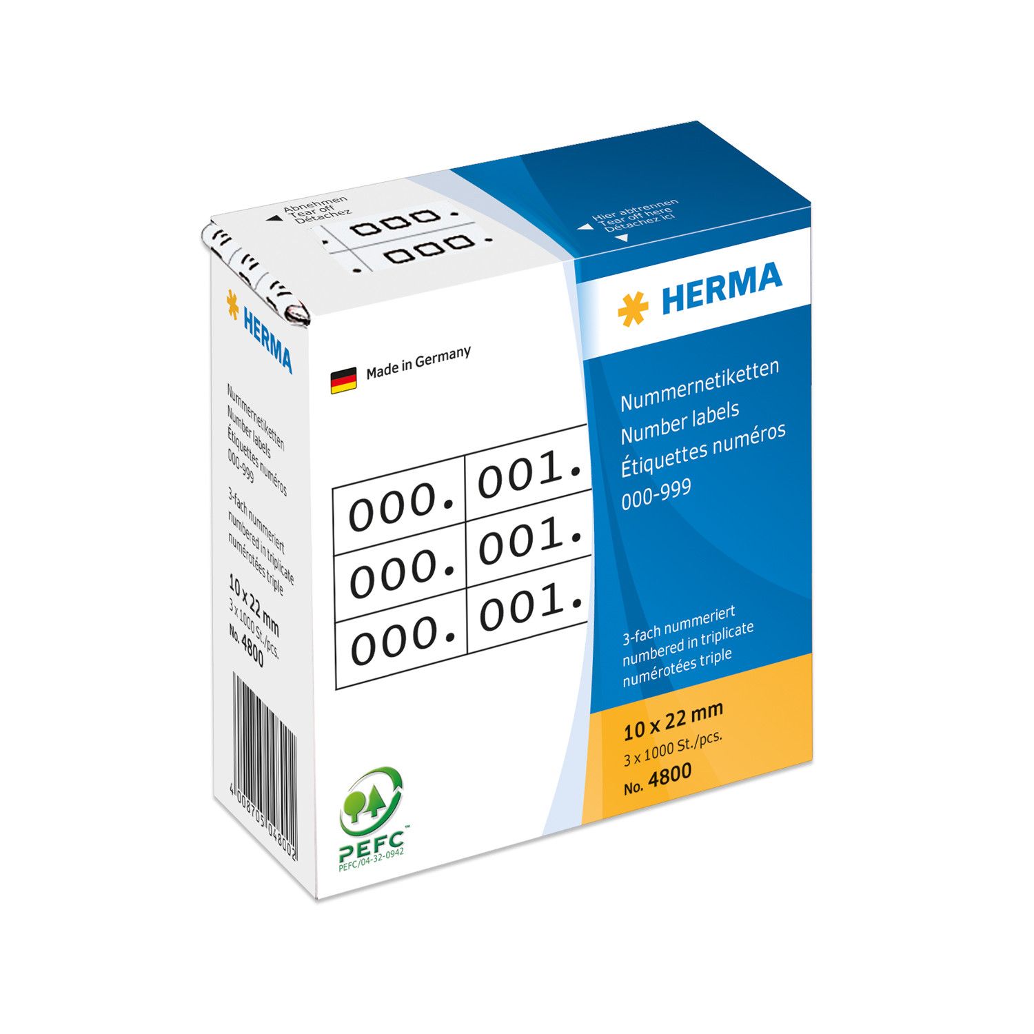 Etiket 4800 - zwart, wit