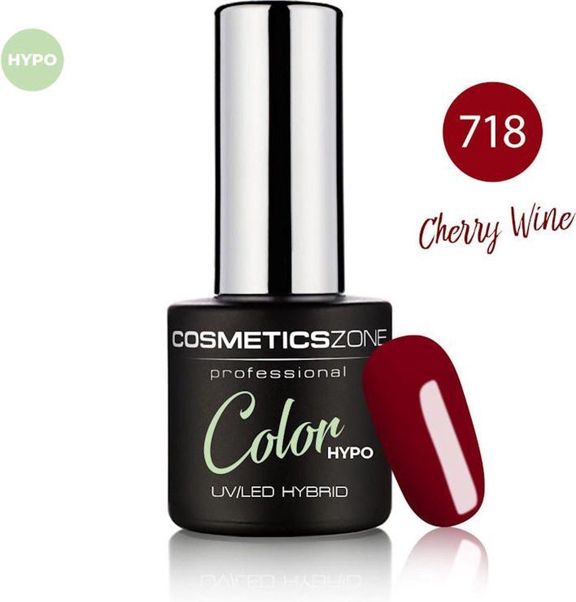 Cosmetics Zone UV/LED Hypoallergene Gellak Cherry Wine 718 - 8720604345339