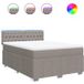 Maison Exclusive - Lit boxspring avec matelas, couleur taupe, 140x190 cm, rembourré