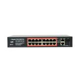 Switch PNI Switch POE SWPOE162, 16 POE 100Mbps-poorten, 2 UP Link 1000Mbps-poorten, 1 SFP 1000Mbps-poort, 240W, AI Extend-functie tot 250m, 4kV bliksembeveiliging