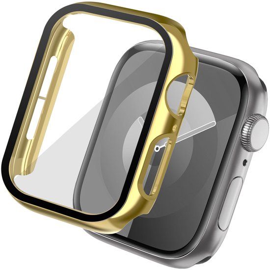 imoshion Screenprotector - Geschikt voor Apple Watch 4 / 5 / 6 / SE - 44 mm - Full Cover Hard Case / Beschermend Hoesje - Goud