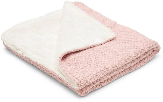 Little Dutch Gebreid wiegdeken - Fleece - Roze - Essentials