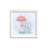 Diamond Pracht Creatives Diamond Painting schilderij met lijst, olifant, 18 x 18 cm