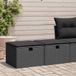Maison Exclusive Ensemble de jardin pour 2 personnes avec coussins, noir, polyrotin, bois d'acacia