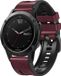 By Qubix Qubix - 22mm Quickfit Watch Band for Garmin Fenix 7/6/5 - Leather & Silicone - Bordeaux