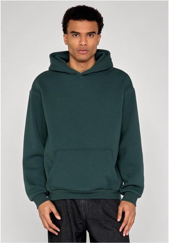 Urban Classics Fluffy hoodie Heren Trui met capuchon - flesgroen - 4XL
