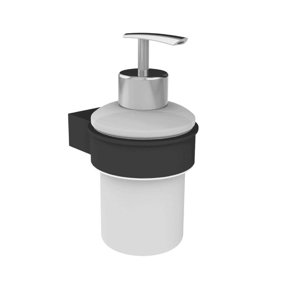 Allibert Loft-Game Zeepdispenser Hangend 7x9.5x14.5cm Gelakt Mat Zwart