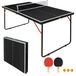 StarTech Tafeltennistafel Tafeltennistafel - Opklapbare pingpongtafel - 137,2 cm - Draagbaar - Met net, 2 rackets en 3 ballen - Geschikt voor binnen en buiten - Zwart
