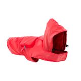 Record Honden regenjas met verstelbare capuchon. Pocket en opvouwbare hondenjas met klittenbandsluiting. Regenjas voor honden met gat voor de riem | (rood, XL)