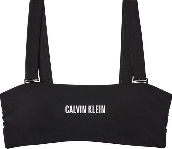Calvin Klein Voorgevormde Strapless Bandeau Bikinitop Zwart