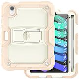 YEQIU Case Geschikt voor iPad Mini 6e generatie 8.3 inch 2021 met onzichtbare opvouwbare standaard, zware robuuste schokbestendige beschermhoes met potloodhouder