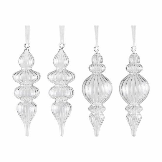 LOBERON Kerstversiering set van 4 Diorise helder