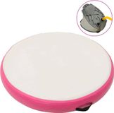 Syfax Gymnastiekmat met pomp opblaasbaar 100x100x20 cm PVC roze