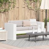 vidaXL Tuinbank, wit, 134 x 60 x 62 cm, massief grenenhout