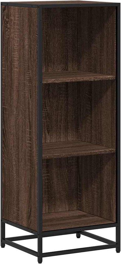 vidaXL Boekenkast - 40x35x107,5 cm - bewerkt hout - bruin eikenkleur