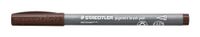 STAEDTLER 371-78 penseelpen pigment arts, licht koud grijs, gepigmenteerde premium tekeninkt, penseelpunt voor variabele lijnbreedte, waterbestendig, sneldrogend, 10 penseelpennen in kartonnen etui