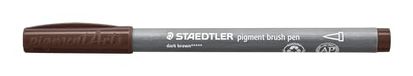 STAEDTLER 371-78 penseelpen pigment arts, licht koud grijs, gepigmenteerde premium tekeninkt, penseelpunt voor variabele lijnbreedte, waterbestendig, sneldrogend, 10 penseelpennen in kartonnen etui