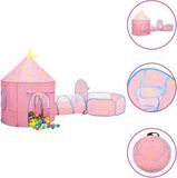 vidaXL Kinderspeeltent met 250 ballen 301x120x128 cm roze