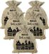 Folat Bv Mini Sinterklaas jute cadeauzak Welkom Sint en Piet - Pakket van 10x stuks - Strooizak met koord - 18 x 25 cm
