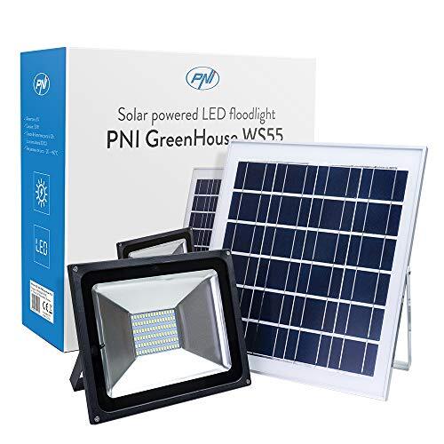 PNI LED reflector 50W GreenHouse WS55 met zonnepaneel en accu