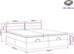 vidaXL Ottoman Bed with Mattress and Headboard, 2 pcs, Black, Fabric