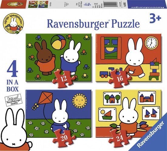 Ravensburger Nijntje 4 in 1 Box Puzzel - 12+16+20+24 stukjes - Kinderpuzzel
