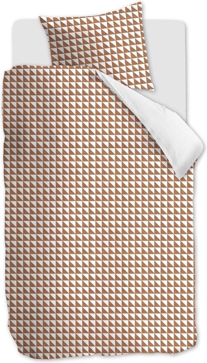 Ambiante Faas Dekbedovertrek - Eenpersoons - 140x200/220 cm - Terra - Bruin
