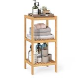Songmics Badkamerplank – bamboe – natuurlijke kleur – 33x33x79.5 cm – Natuurlijk Beige