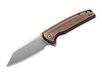 WE Knife Brigand Copper Black zakmes voor volwassenen, brons, 20,1 cm