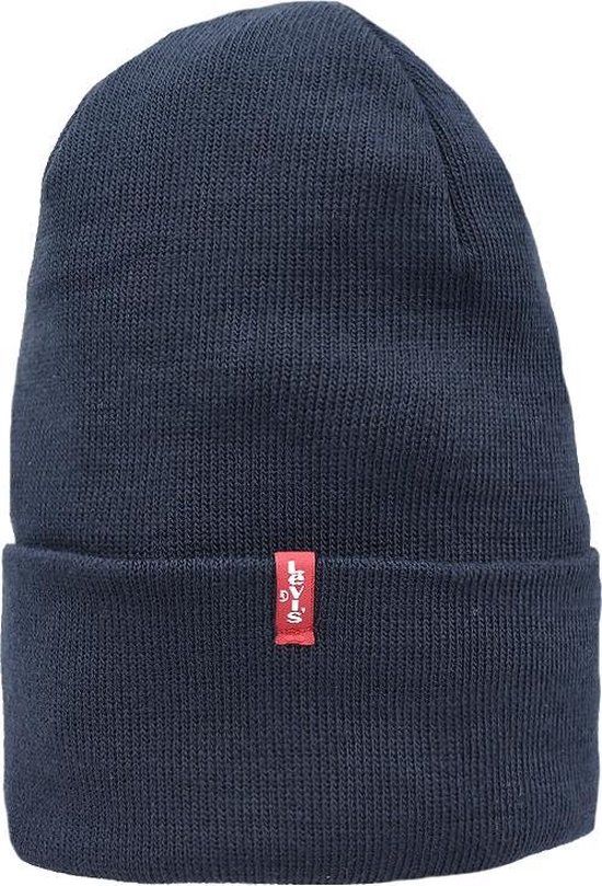 Levi's Slouchy Red Tab Beanie Mannen Marineblauw