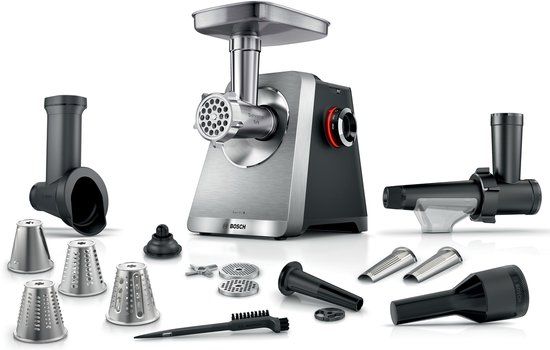 Bosch Serie 8 Vleesmolen MultiPower 2500 W Roestvrij staal MFWS860M