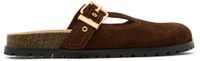 Steve Madden Atticus Dames Muiltjes Bruin Suède Maat 38