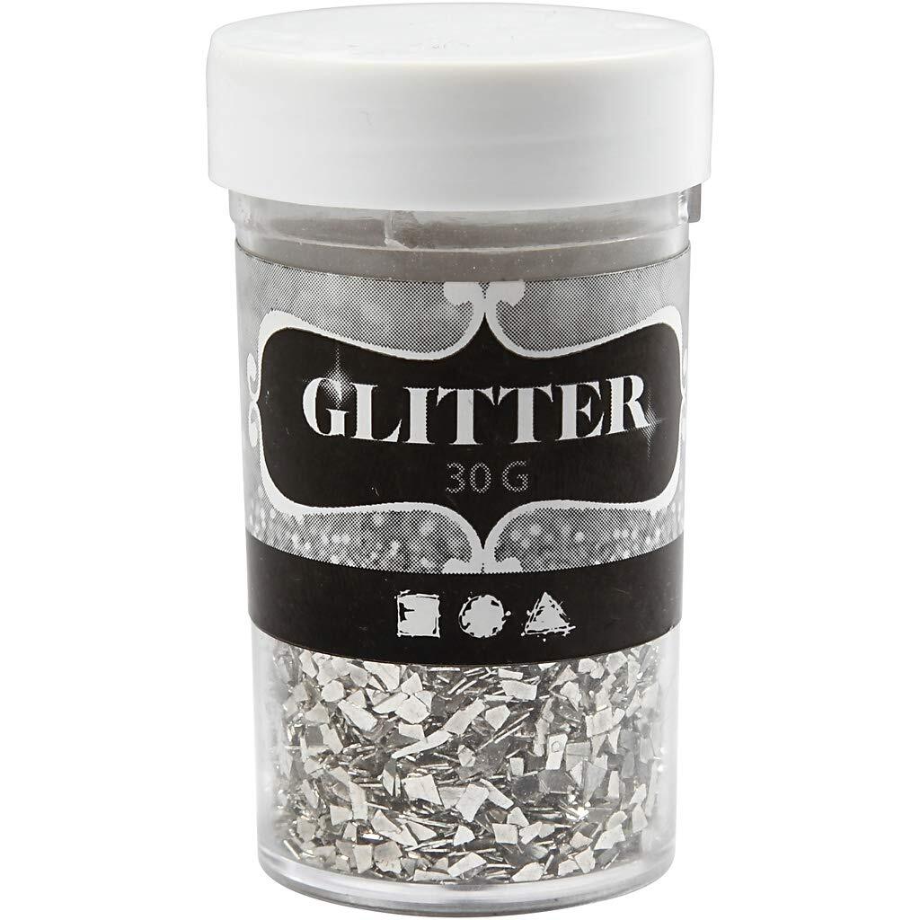 creotime Glittervlokken Zilver 30 Gram