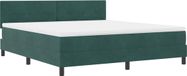 vidaXL Boxspringbed met matras Donkergroen Fluweel 180 x 200 cm
