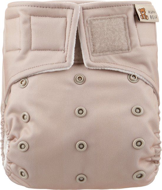 All In One wasbare luier - Nougat | One Size - 4kg t/m 15kg | Klittenband sluiting