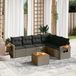 Maison Exclusive - Ensemble de jardin, 7 pièces, avec coussins, gris, en polyrotin