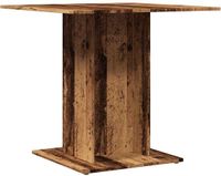 vidaXL Eettafel 80x80x75 cm bewerkt hout oud houtkleurig