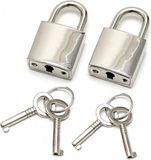 Rimba - 2 Luxe Hangslotjes - Zilver
