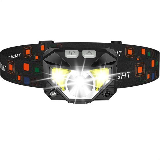 Gadgetplace Hoofdlamp LED Oplaadbaar - 1200 Lumen - 300 Meter Zicht - Bewegingssensor - IPX4 Waterdicht